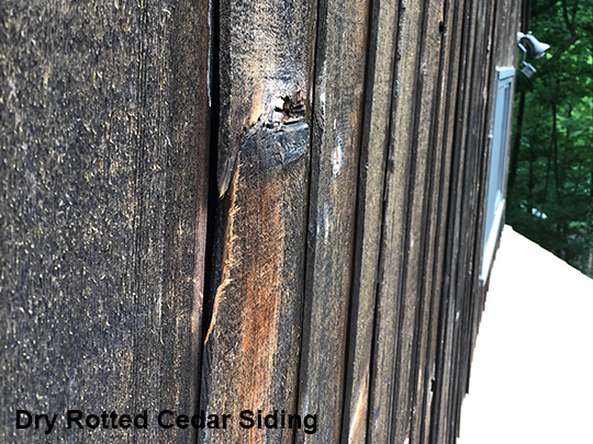 Dry Rotted Cedar Siding